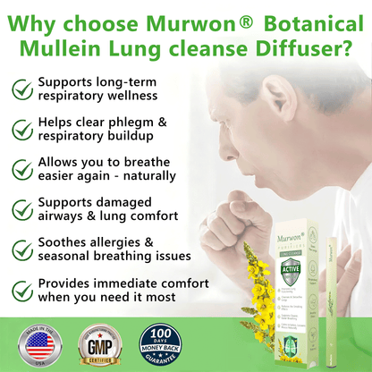 🇺🇸 𝐏𝐫𝐨𝐮𝐝𝐥𝐲 𝐌𝐚𝐝𝐞 & 𝐒𝐡𝐢𝐩𝐩𝐞𝐝 𝐢𝐧 𝐭𝐡𝐞 𝐔𝐒A✅𝐌𝐮𝐫𝐰𝒐𝒏® 𝐁𝐨𝐭𝐚𝐧𝐢𝐜𝐚𝐥 𝐌𝐮𝐥𝐥𝐞𝐢𝐧 𝐋𝐮𝐧𝐠 𝐂𝐥𝐞𝐚𝐧𝐬𝐞 𝐃𝐢𝐟𝐟𝐮𝐬𝐞𝐫🔥(👨‍⚕️Cough, Pharyngitis, shortness of breath, sputum, stuffy nose, bronchitis, bronchitis, allergy symptoms, lung discomfort)3❤️